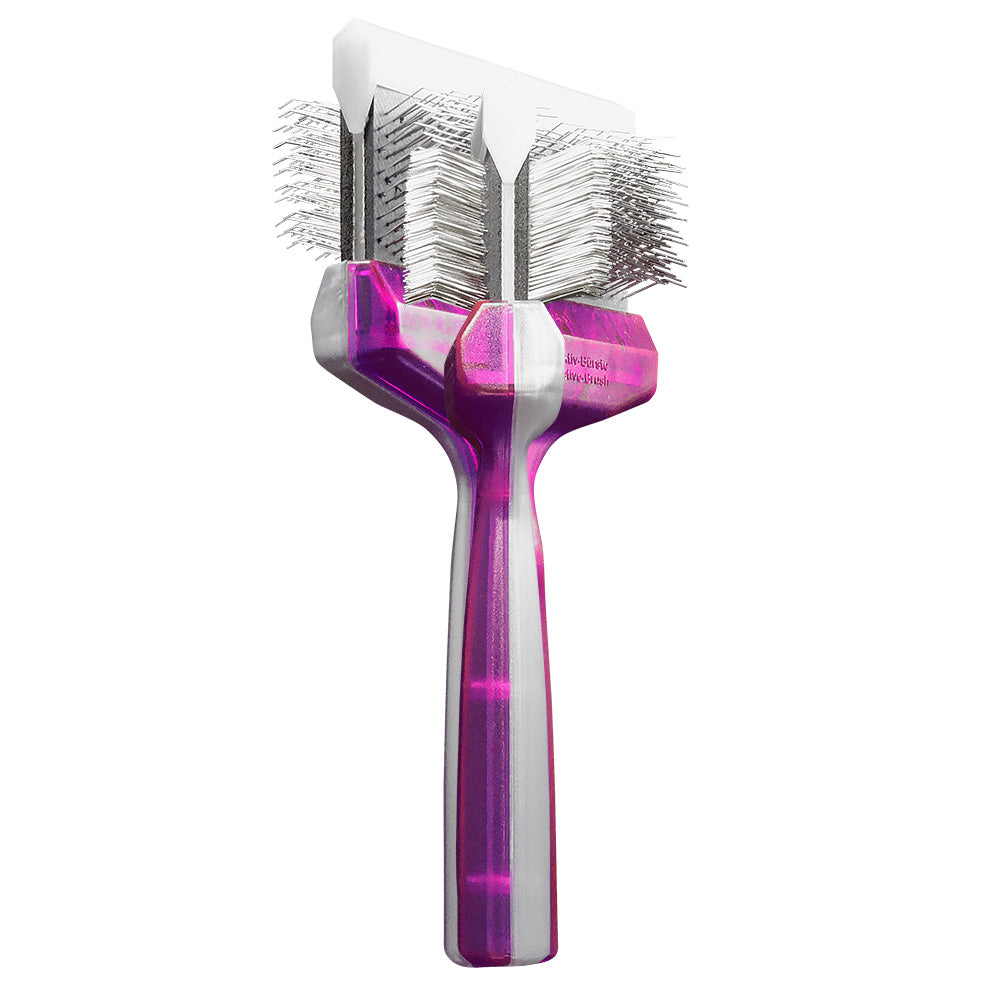 ActiVet DUO Firm Paars Zilver (Tufffinishcoater) in 9 cm en 4,5 cm, handvat met paarse en zilveren zijde