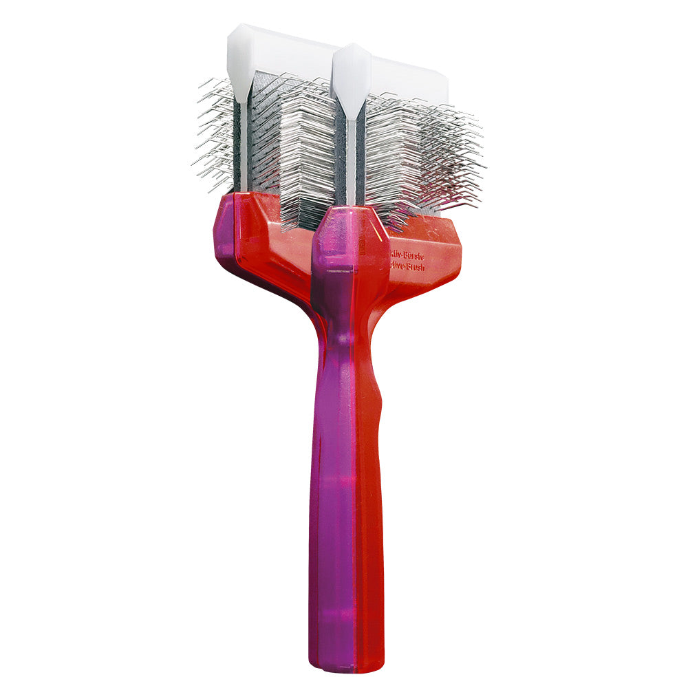 ActiVet DUO Firm Rood Paars (Tuffzappercoater) in 9 cm en 4,5 cm, handvat met rode en paarse zijde